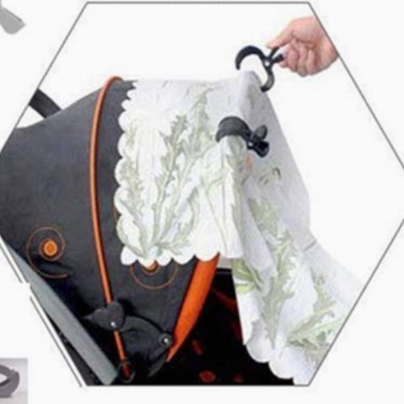 Stroller hooks set of 8 grey teal black white like new - Picture 2 of 6
